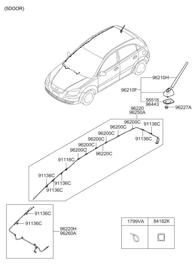 Kia 962001G142 Roof Antenna Assembly