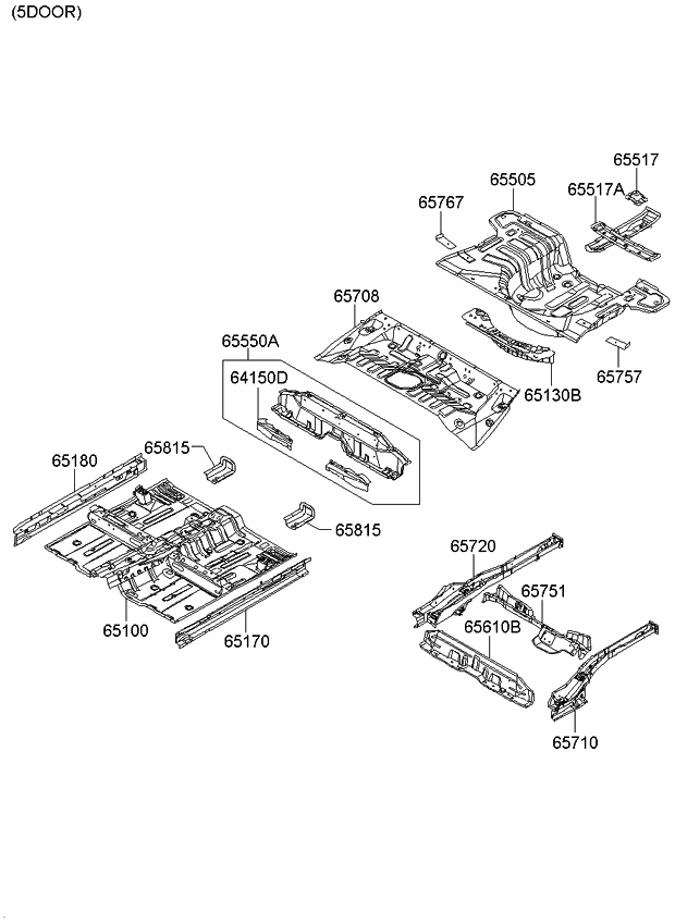 Kia 655871G210 Bracket Assembly-Luggage