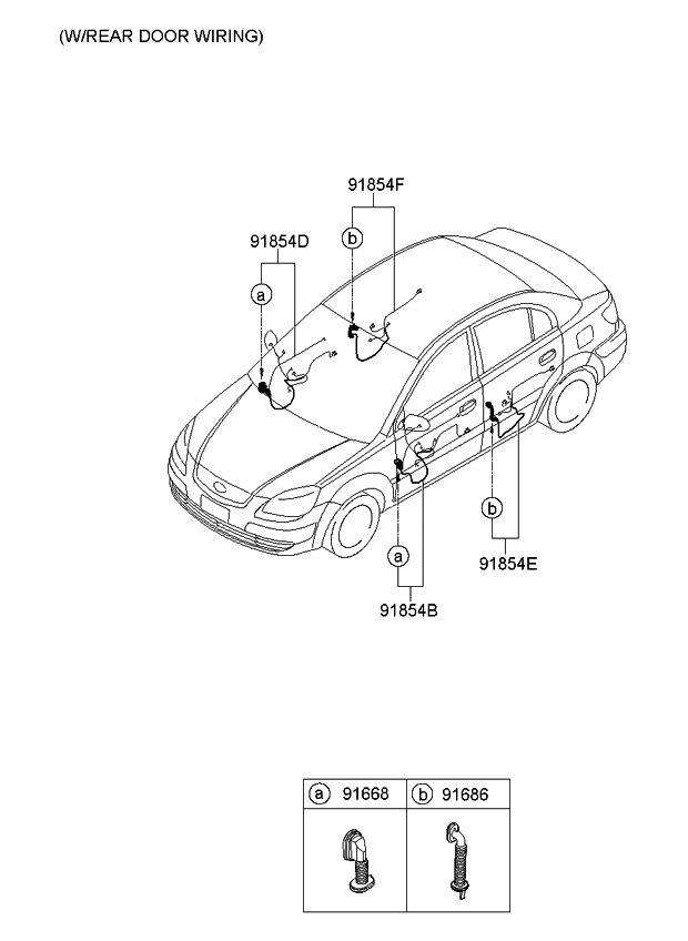 Kia 916601G043 Wiring Assembly-Rear Door