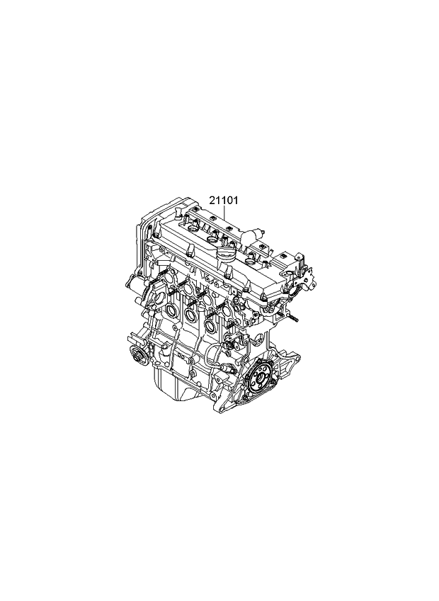 Kia KZ41202100 Engine Assembly-Sub