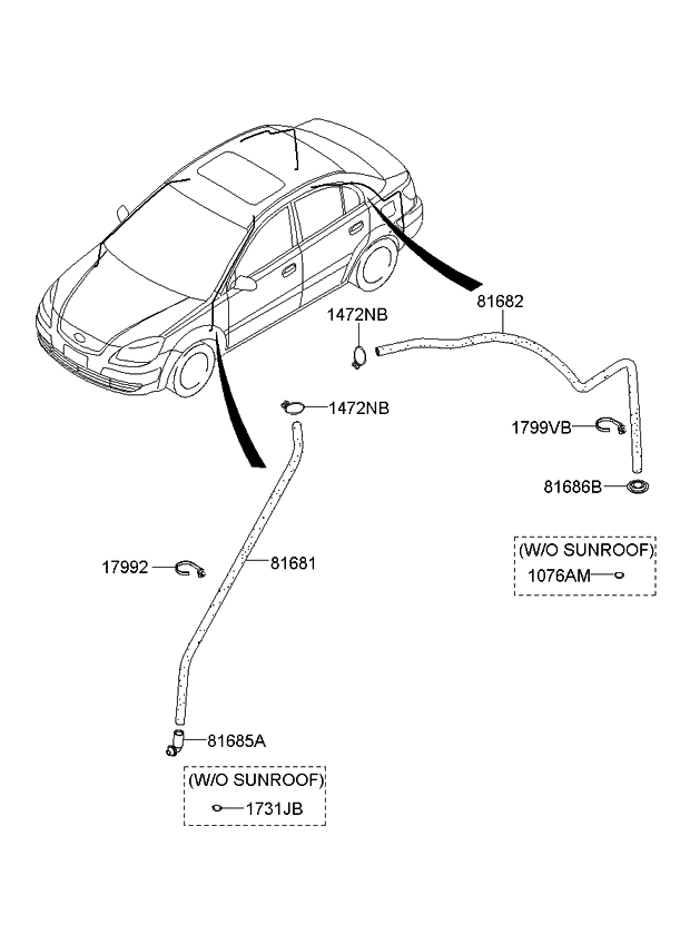 Kia 816861C010 Joint-Hose Drain