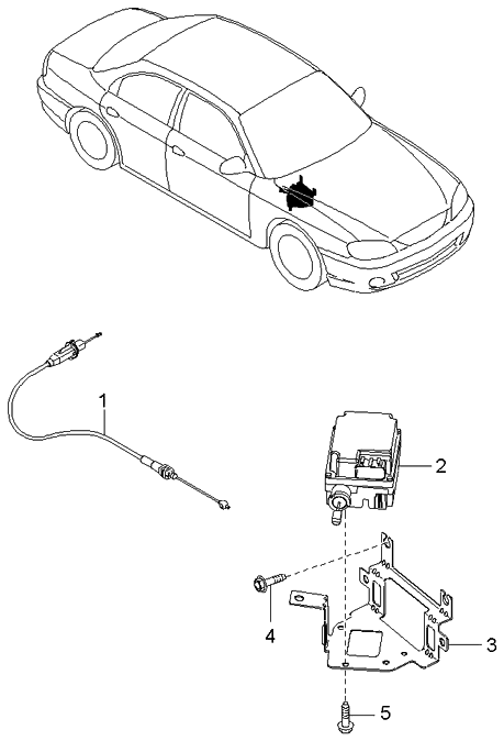 Kia 0K2NC66313 Bracket-Accelerator Module 0K2NC66313 Kia Bracket-Accelerator Module