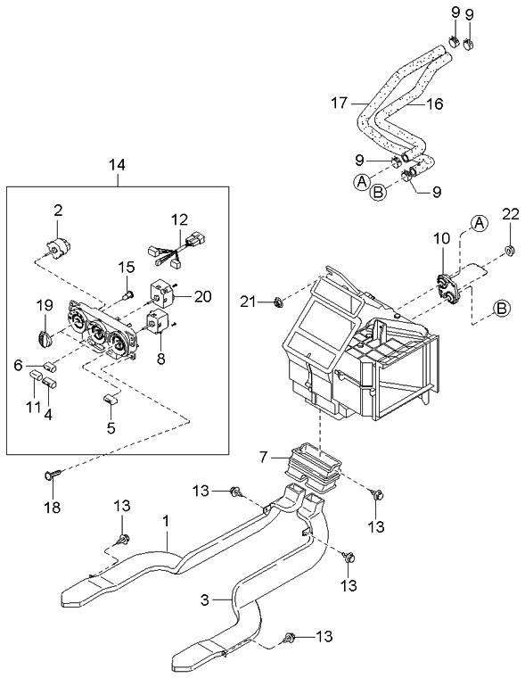 Kia 1K2N161C19 Switch Assembly-Temperature