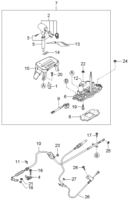 Kia 0K2N246AT0 Actuator-Shift Lock