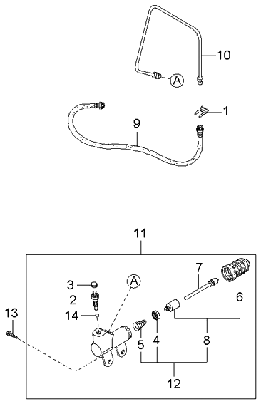 Kia 0H00541331 Boot-Clutch Cylinder