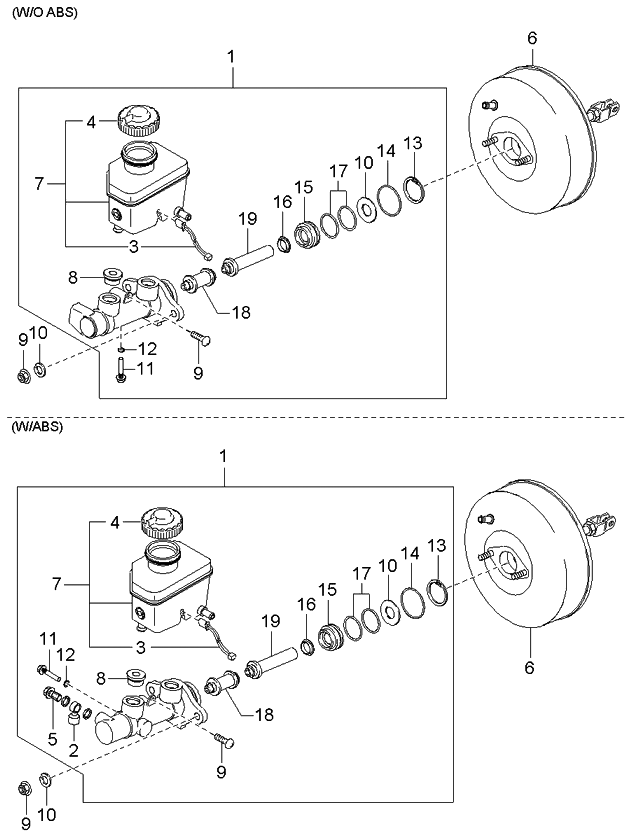 Kia 0K2A349630 Primary Piston Assembly