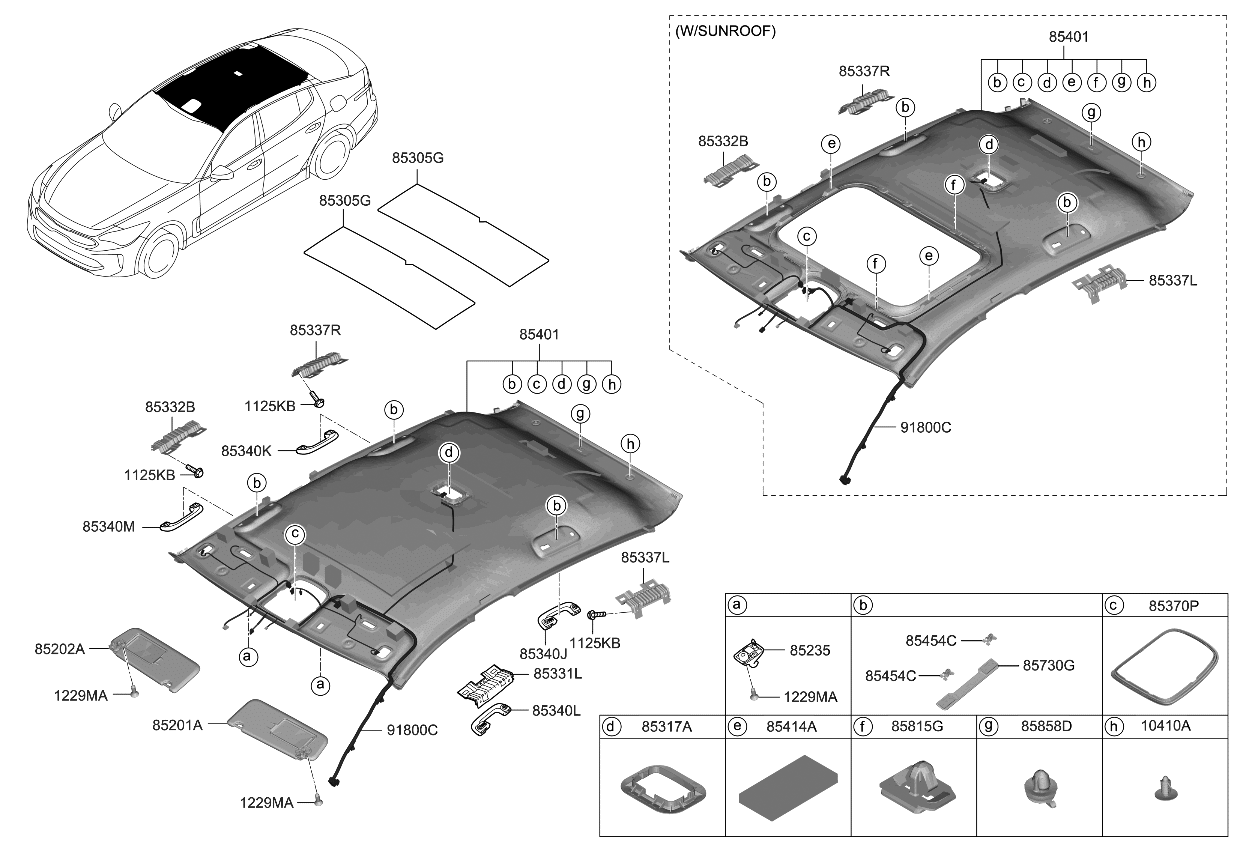 Kia 91801J5320 Wiring Assembly-Roof