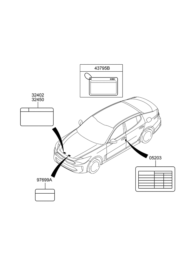 Kia 05203J5570 Label-Tire Pressure