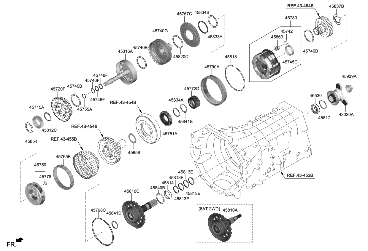 Kia 457504J010 Carrier Assembly-Middle