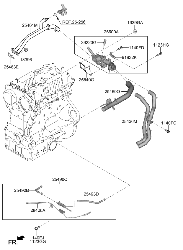 Kia 254902CTA0 Pipe & Hose Assembly-Air