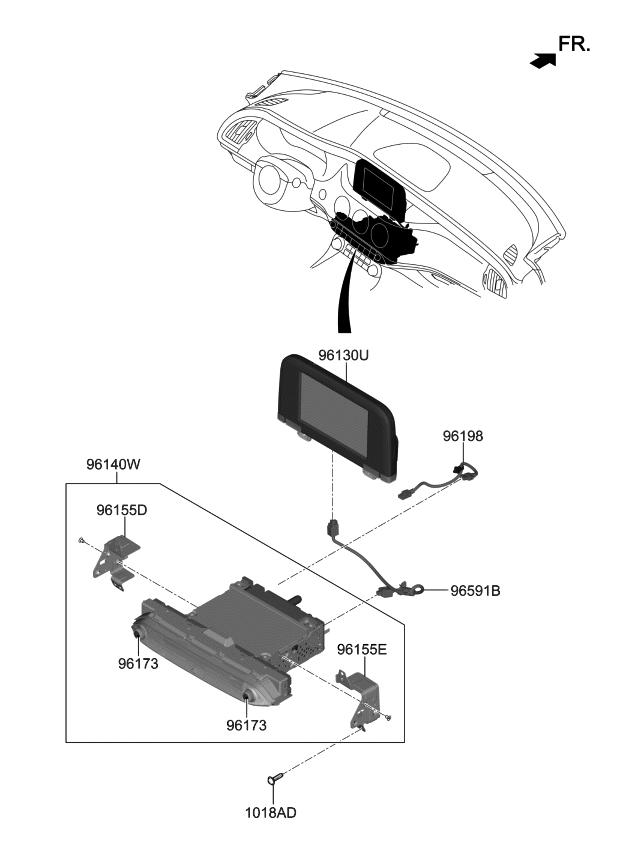 Kia 96160J5110FHV Audio Assembly