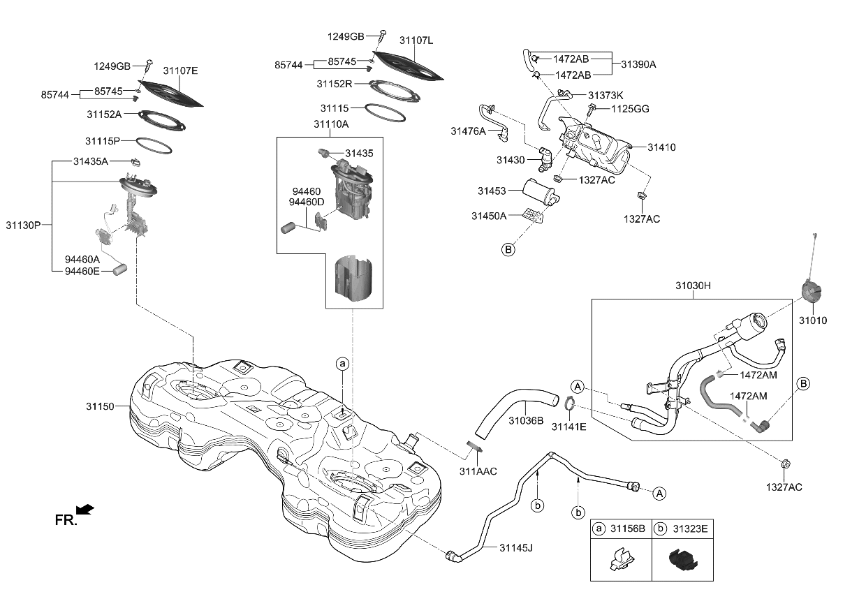 Kia 94460J5050 Fuel Pump Sender Assembly