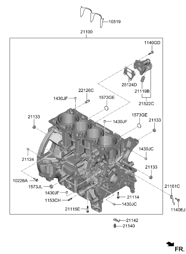 Kia 211522CTA0 Nipple-Heater