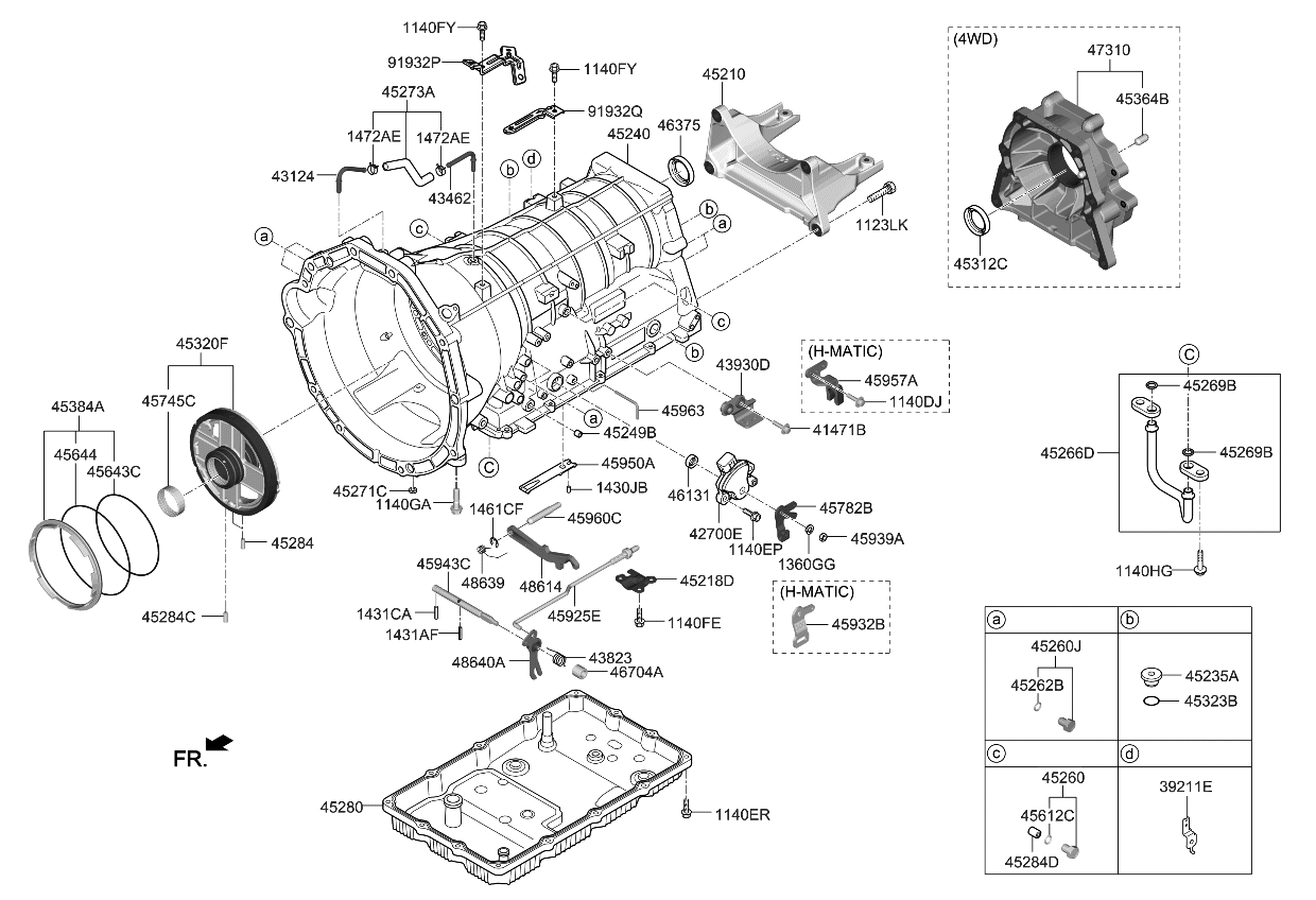 Kia 452404J151 Case Assembly-Automatic Transaxle