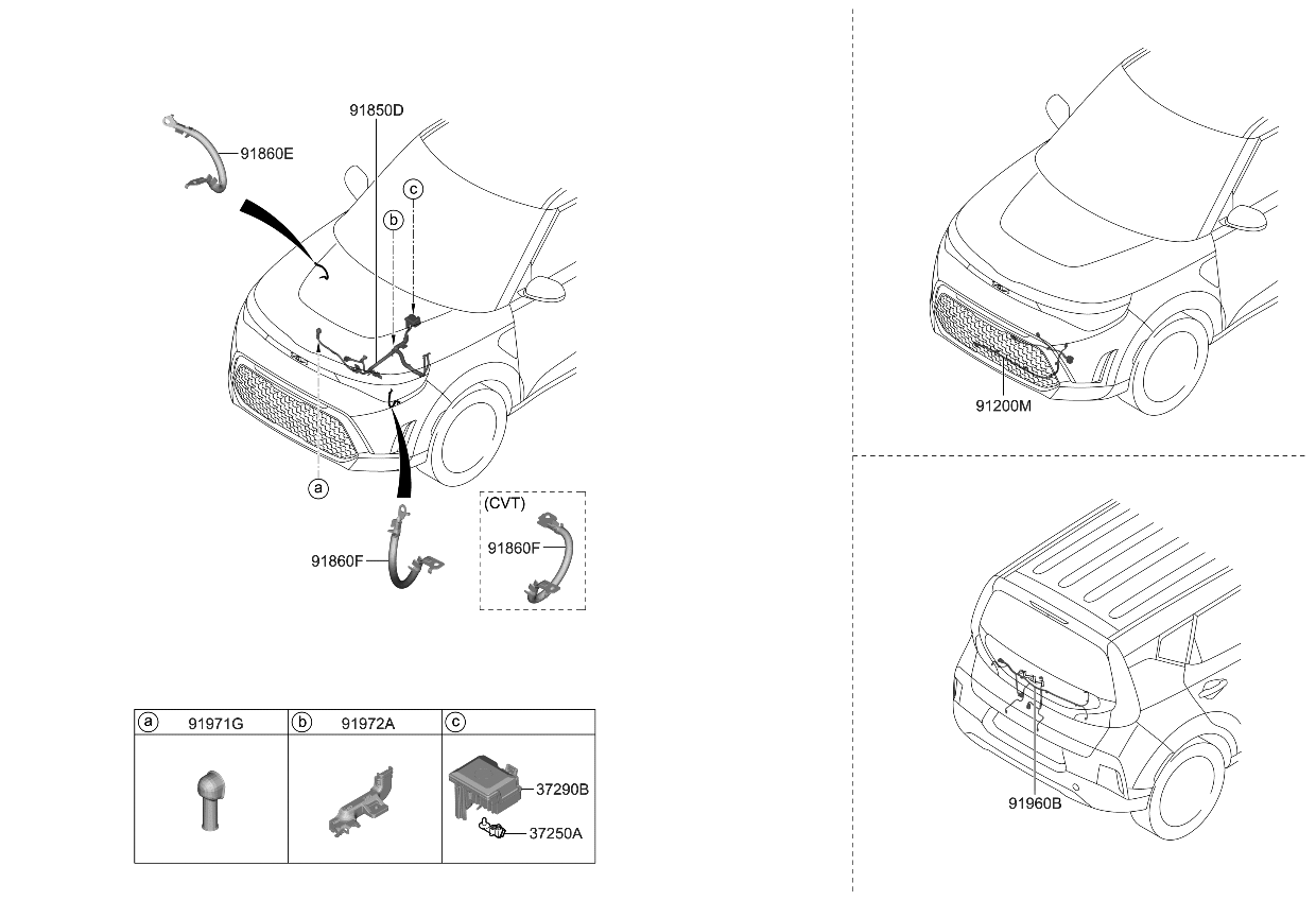 Kia 91851K0520 WIRING ASSY-BATTERY