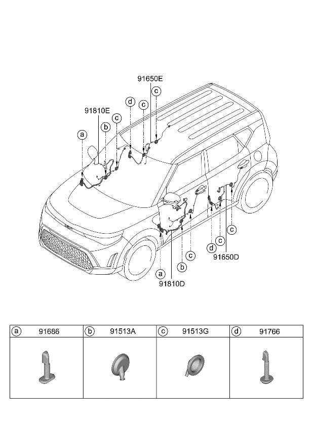 Kia 91981K0100 Grommet