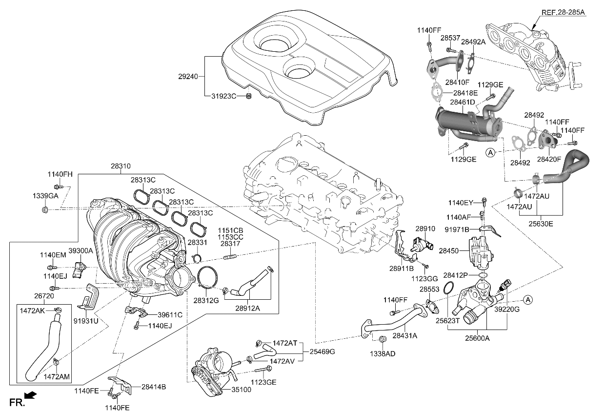 Kia 91931E6070 Bracket-Intake MANIF