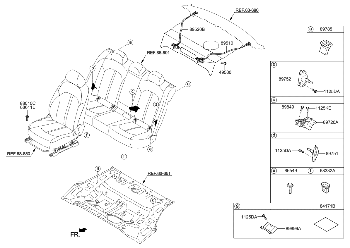 Kia 89730C1000 Latch Assembly-Rear Seat