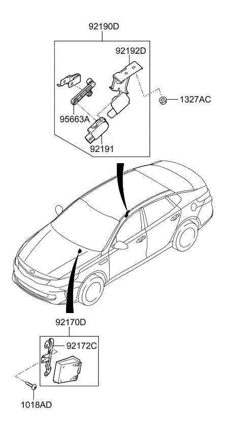 Kia 921943Z000 Bracket-Sensor Conn