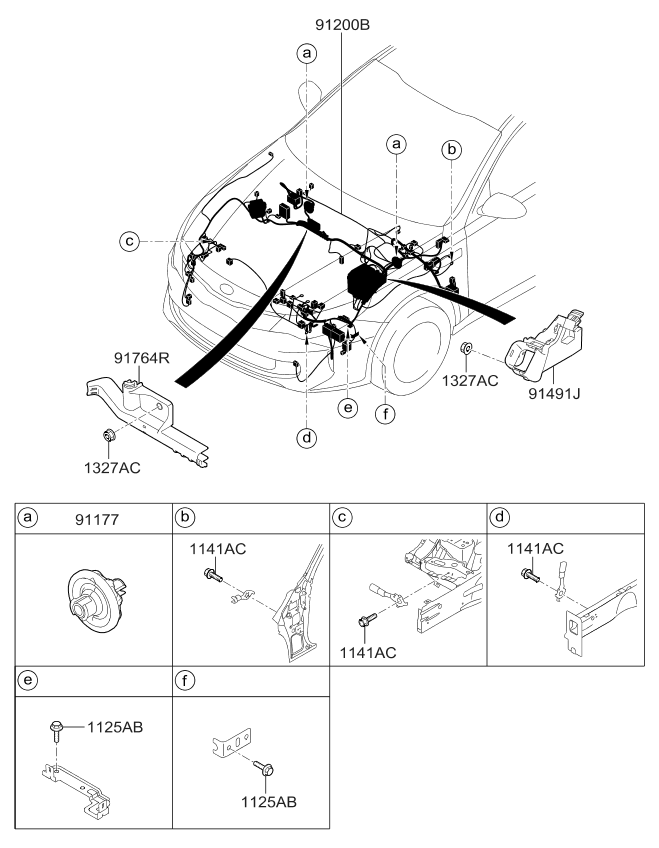 Kia 91270A8240 Wiring Assembly-Front