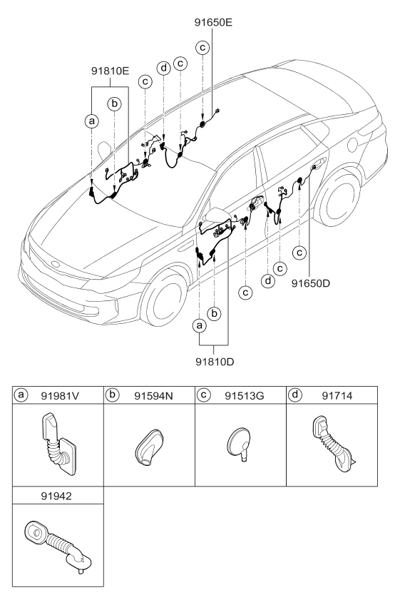 Kia 919952J630 GROMMET-Tail Gate