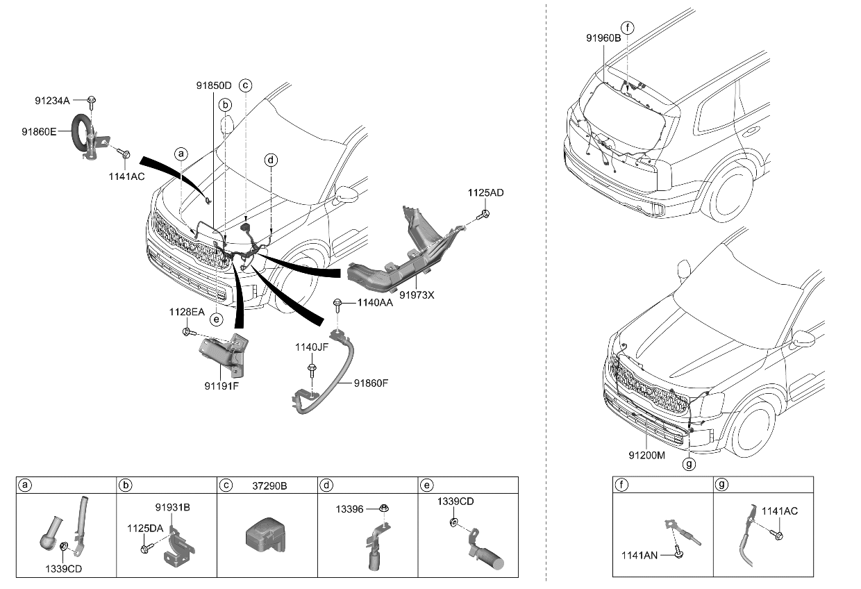 Kia 91850S9520 WIRING ASSY-BATTERY