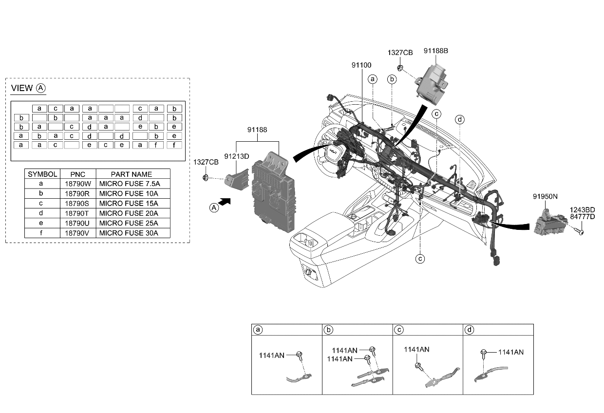 Kia 91130S9670 WIRING ASSY-MAIN