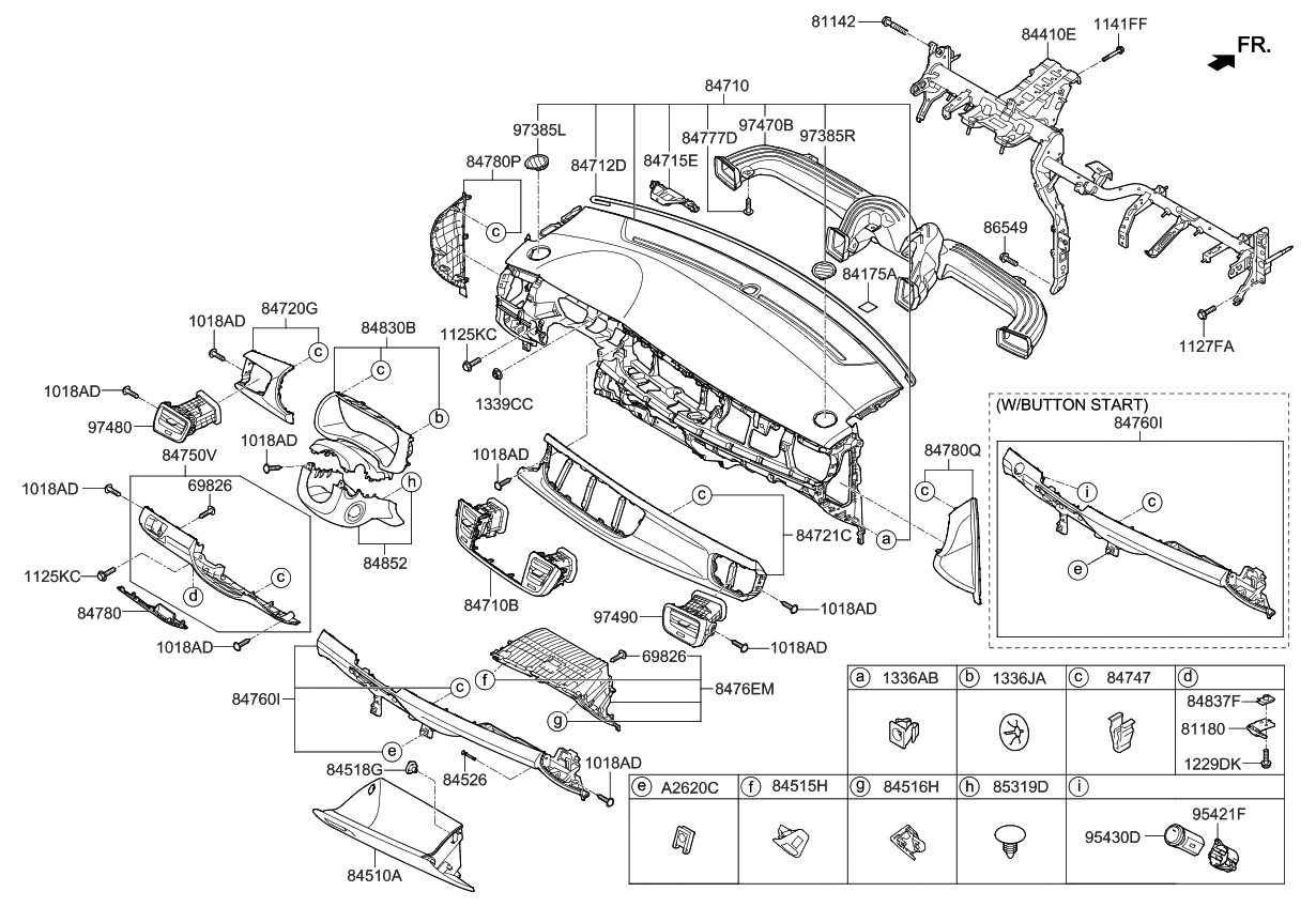 Kia 93500H8000WK Sw Assy-Button Start