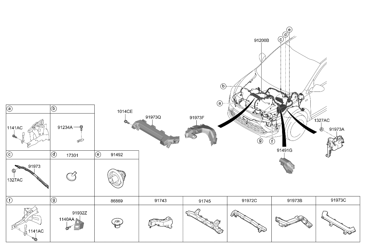 Kia 91971H8080 Protector-Wiring