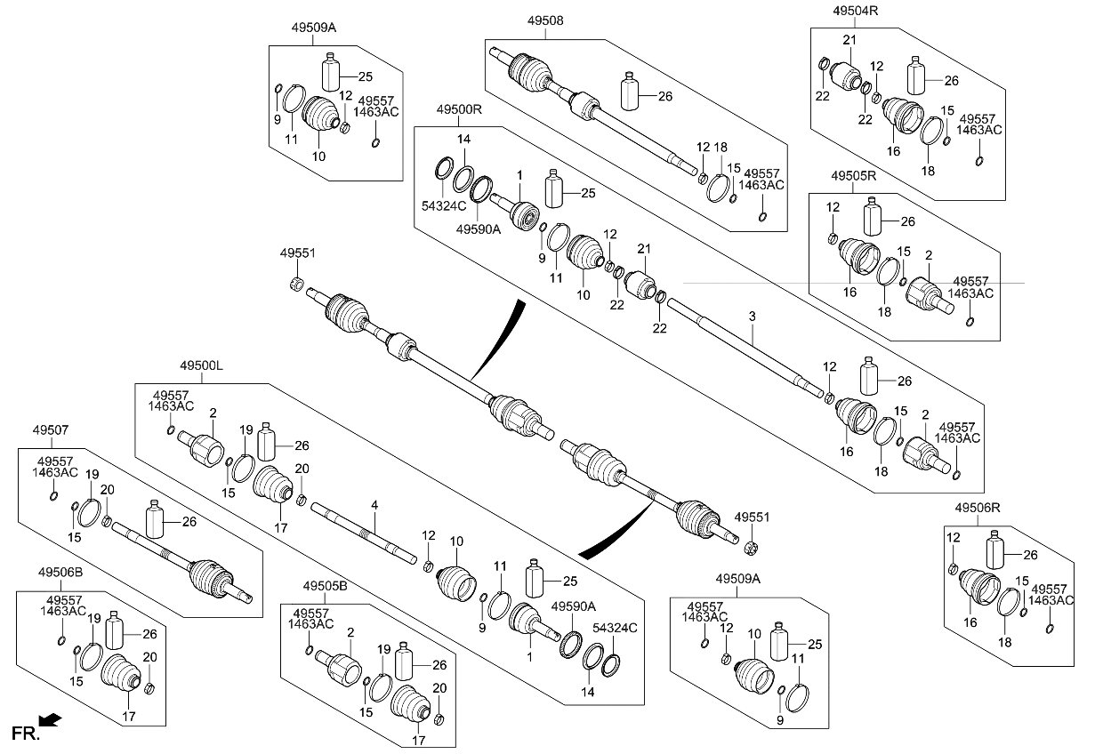 Kia 49500H9400 Shaft Assembly-Drive,LH