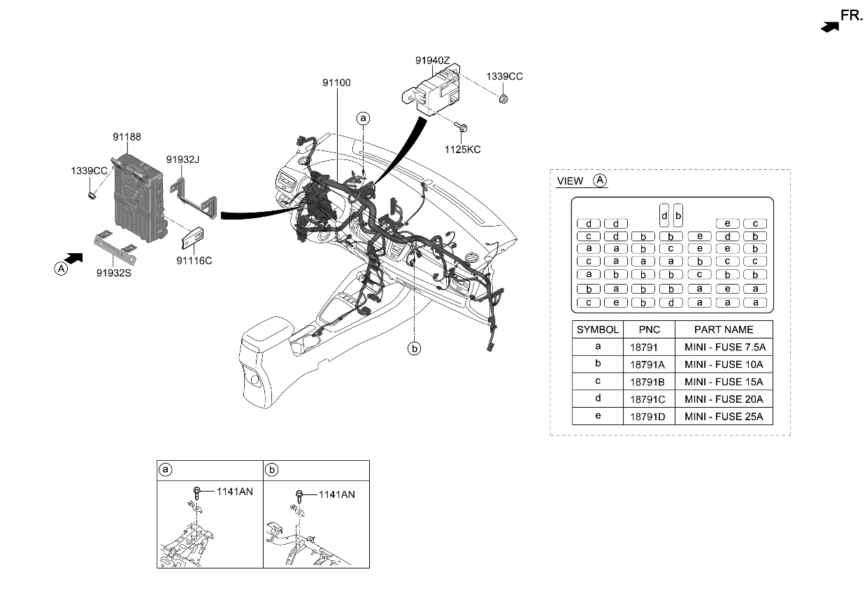 Kia 91931H9010 Bracket-Wiring Mounting