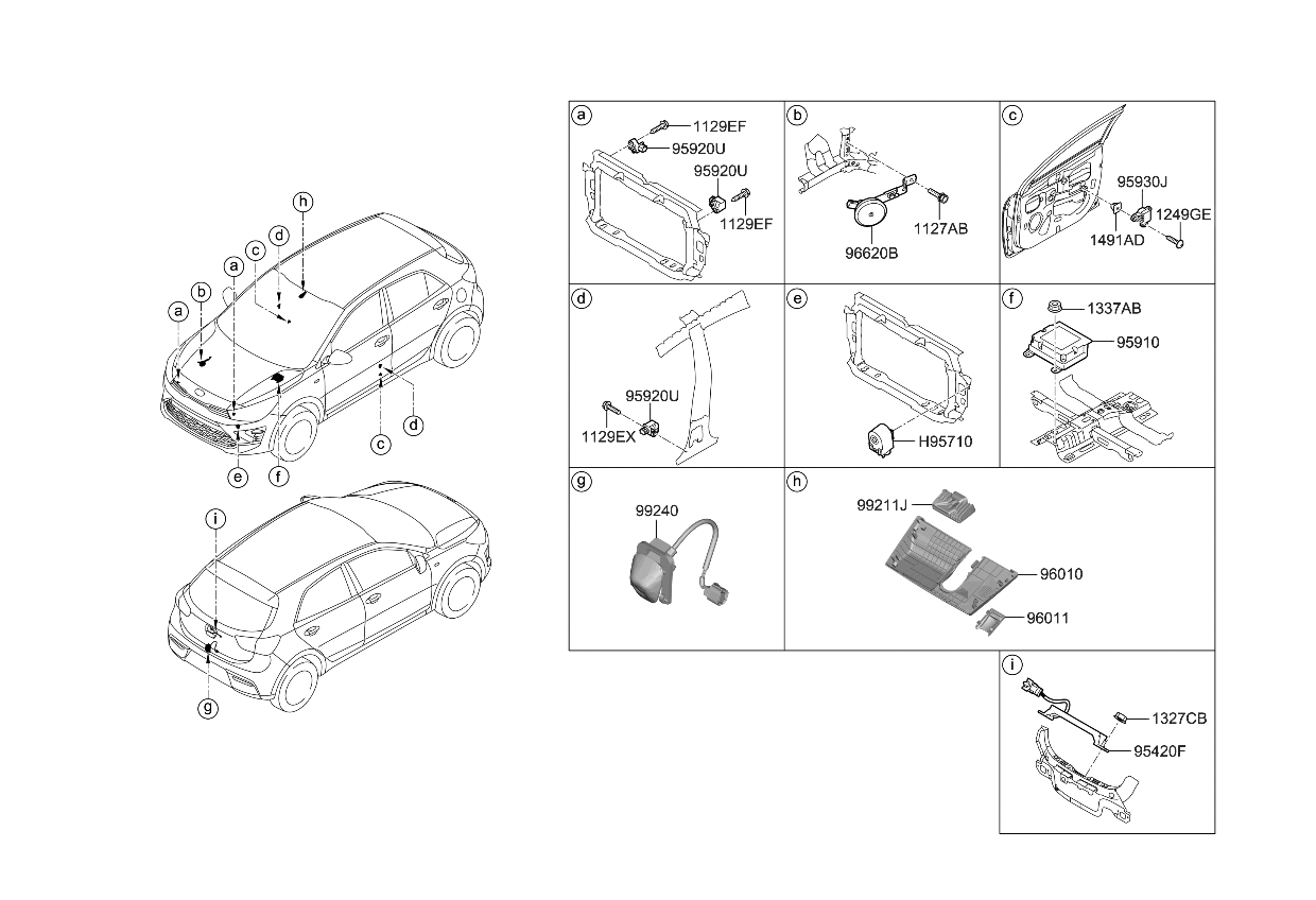 Kia 96005H8500 Cover-Rain Sensor