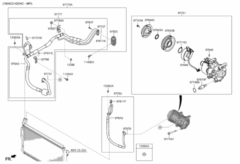 2022 Kia Soul Air Condition System-Cooler Line Diagram 2