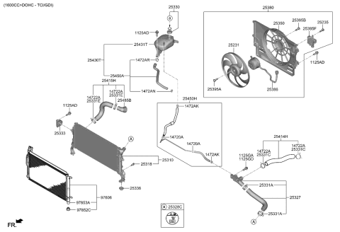 2022 Kia Soul Filler Neck & Hose A Diagram for 25327K0000