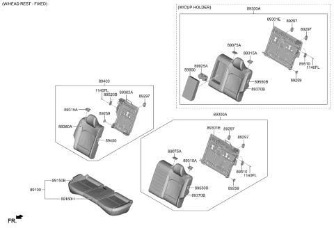 2022 Kia Soul 2ND Seat Diagram 2