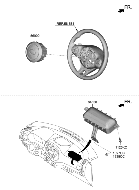 2021 Kia Soul Air Bag System Diagram 1