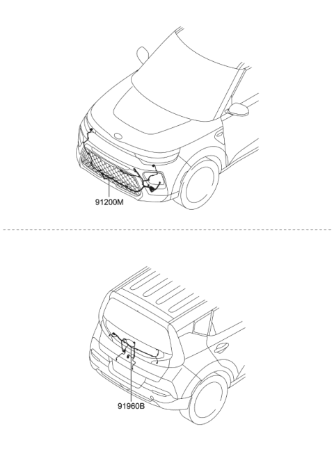 2020 Kia Soul Wiring Assembly-Tail GAT Diagram for 91650K0030