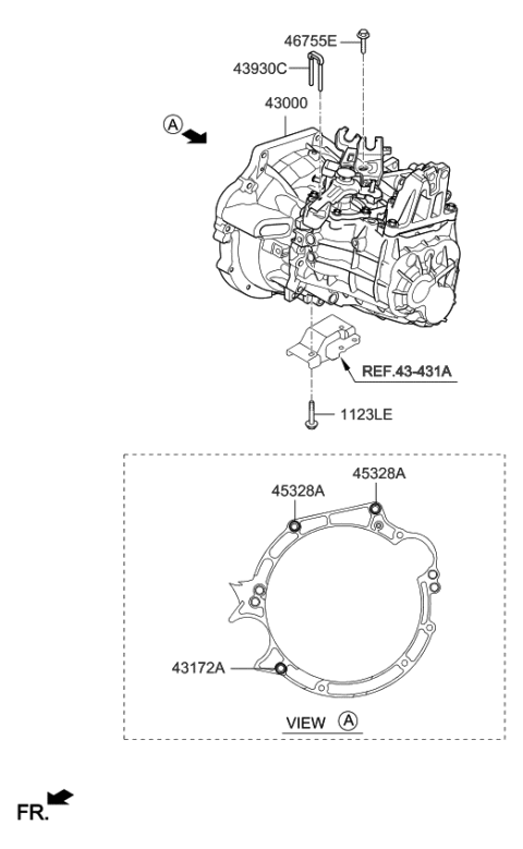 2020 Kia Soul Transaxle Assy-Manual Diagram 2