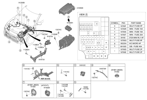 2022 Kia Soul WIRING ASSY-FRT Diagram for 91240K0581