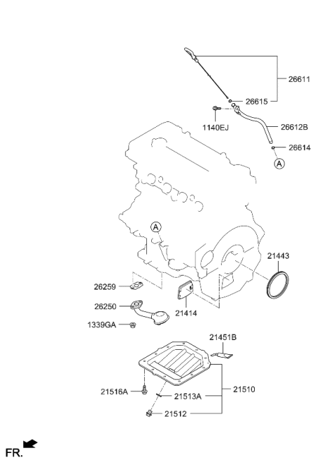 2022 Kia Soul Belt Cover & Oil Pan Diagram 2