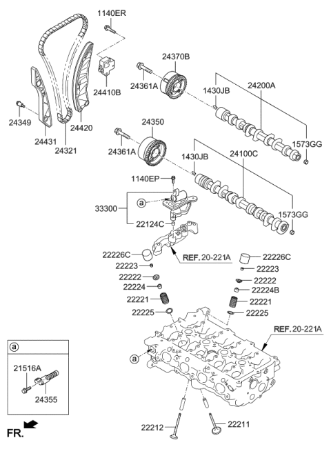 2022 Kia Soul Camshaft & Valve Diagram 1