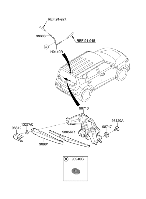 2020 Kia Soul Rear Wiper & Washer Diagram