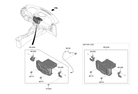 2021 Kia Soul AUDIO ASSY Diagram for 96160K0810FHV