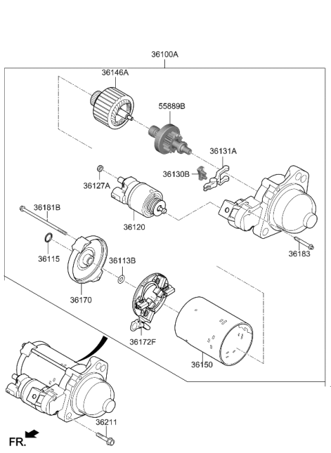 2021 Kia Soul Starter Diagram 1