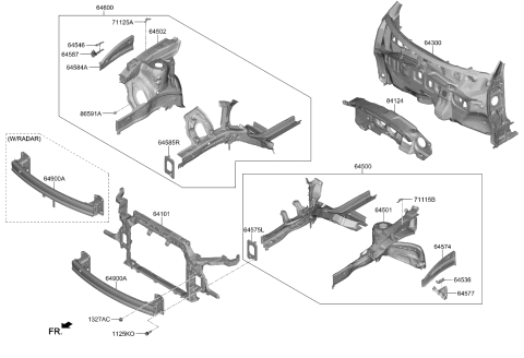 2022 Kia Soul BRKT Assembly-Fender Rr Diagram for 64827K0000