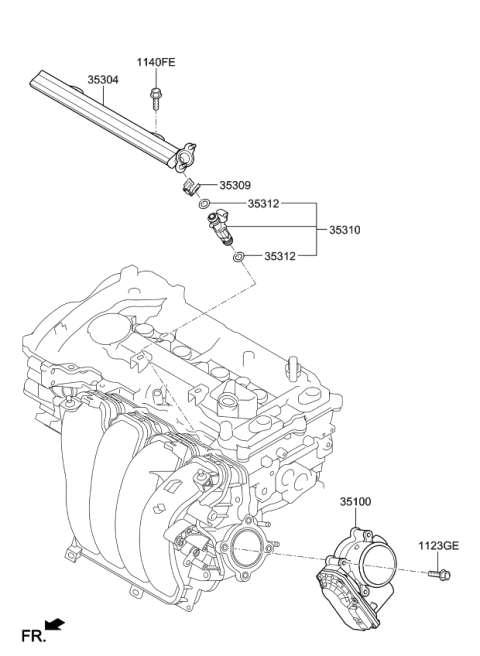 2021 Kia Soul Pipe-Delivery Diagram for 353402E700