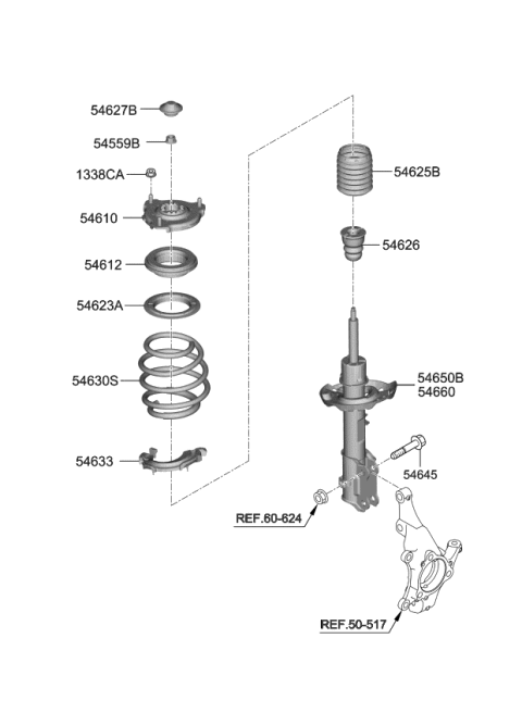 2022 Kia Soul Spring & Strut-Front Diagram