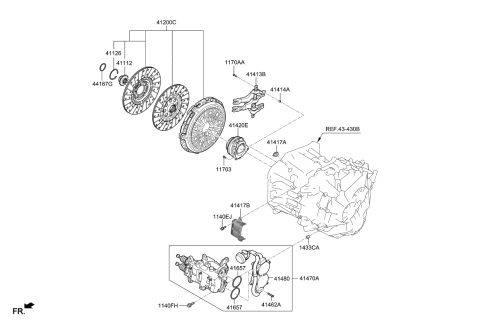 2022 Kia Soul Clutch & Release Fork Diagram 1