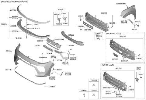 2020 Kia Soul Lamp Assembly-R/REFL & S Diagram for 921A1K0010