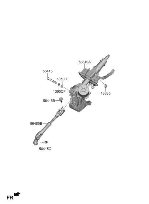 2021 Kia Soul Steering Column & Shaft Diagram